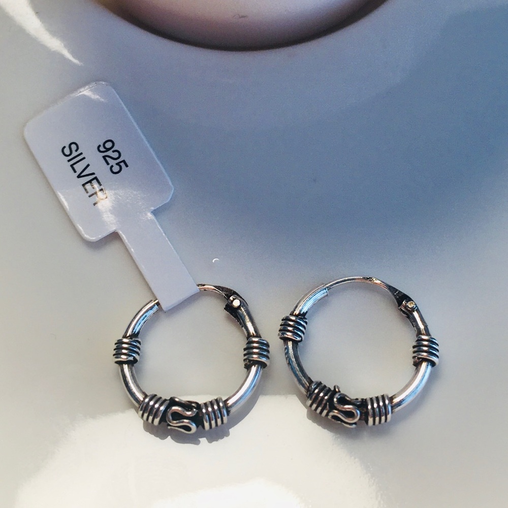 Sterling Silver Bali Earrings